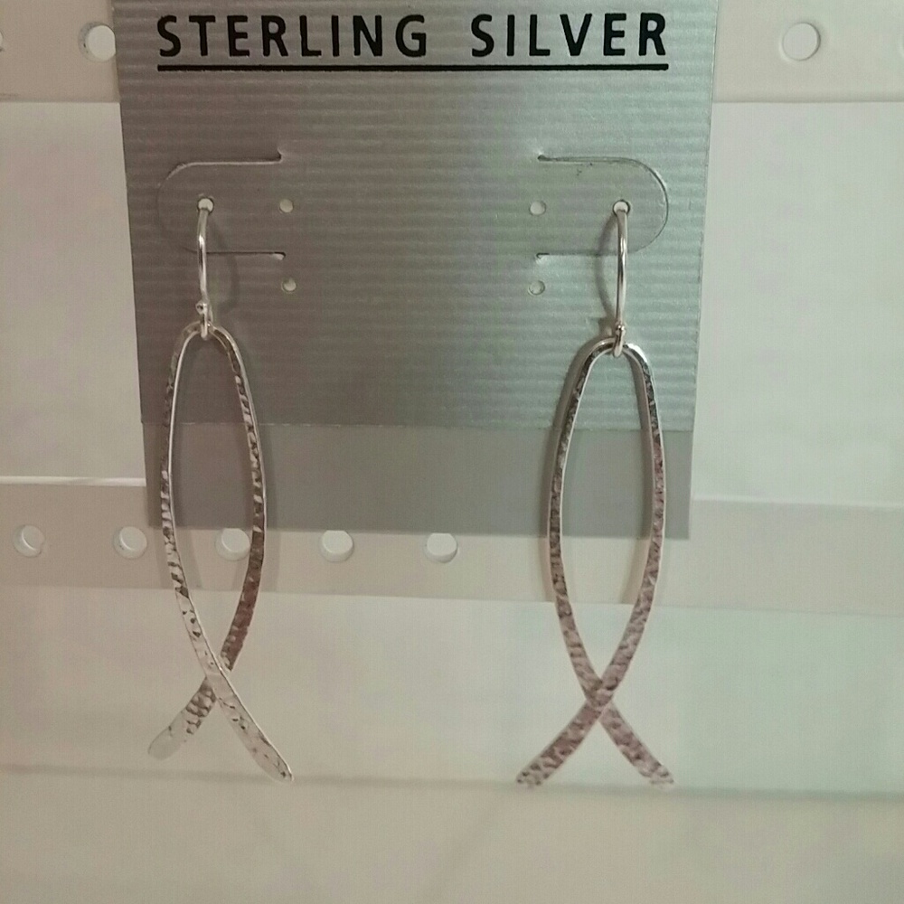 Sterling Silver Dangle Earrings - Picture 1 of 3